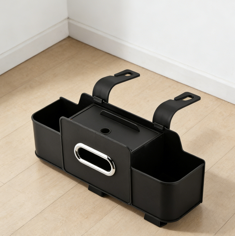 15 Back Seat Car Organizer Storage Box with Cup Holders Extra Capacity Twin - Image 1
