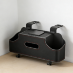 Multi-Function Leather Back Seat Car Organizer Cup Holders Duo