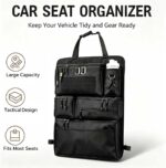 Heavy Duty Tactical Seat Back Organizer Multi-Pocket All-in-One Black - Image 2